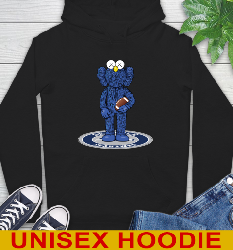 NFL Football Seattle Seahawks Kaws Bff Blue Figure Shirt Hoodie 2