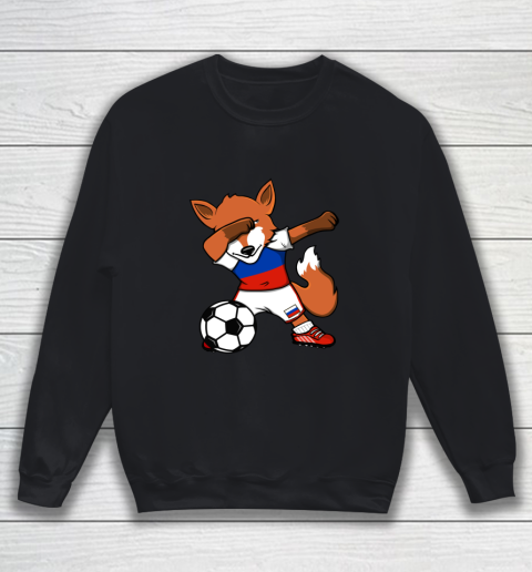 Dabbing Fox Russia Soccer Fans Jersey Russian Football Lover Sweatshirt