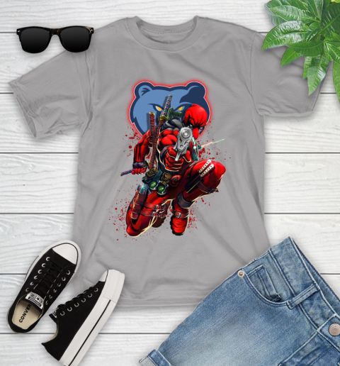 NBA Deadpool Marvel Comics Sports Basketball Memphis Grizzlies Youth T-Shirt 4