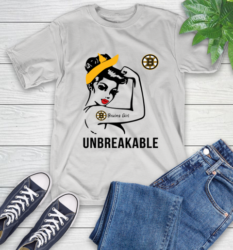 NHL Boston Bruins Girl Unbreakable Hockey Sports T-Shirt