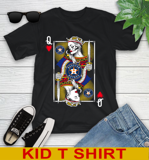 MLB Baseball Houston Astros The Queen Of Hearts Card Shirt Youth T-Shirt