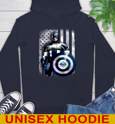 Tampa Bay Rays MLB Baseball Captain America Marvel Avengers American Flag Shirt Hoodie 3
