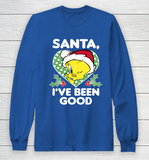 Looney Tunes Christmas Tweety Bird Santa I ve Been Good Long Sleeve T-Shirt 6
