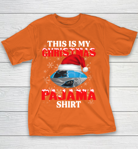 Carolina Panthers This Is My Christmas Pajama Shirt NFL Youth T-Shirt 4