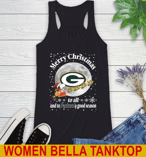 Green Bay Packers Merry Christmas To All And To Packers A Good Season NFL Football Sports Racerback Tank