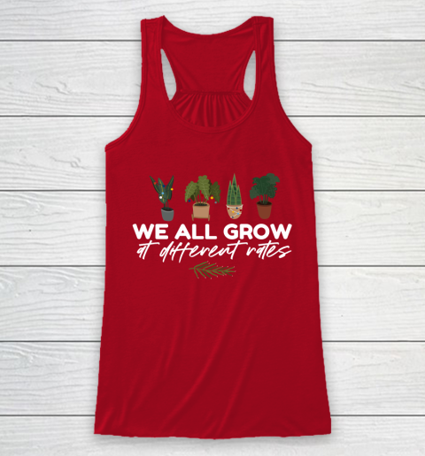 We All Grow At Different Rates, Special Education Teacher Autism Awareness Racerback Tank 4