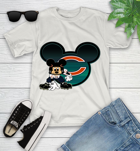 NFL Chicago Bears Mickey Mouse Disney Football T Shirt Youth T-Shirt 12