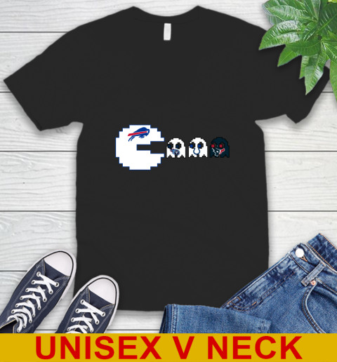 Buffalo Bills NFL Football Pac Man Champion V-Neck T-Shirt 2