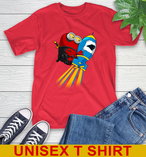 NFL Football Carolina Panthers Deadpool Minion Marvel Shirt T-Shirt 12