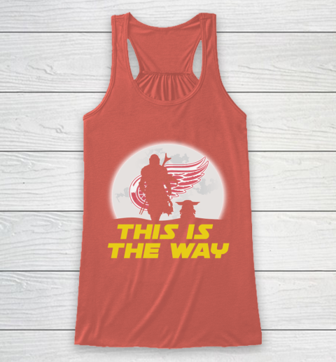 Detroit Red Wings NHL Ice Hockey Star Wars Yoda And Mandalorian This Is The Way Racerback Tank 3