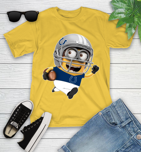 NFL Indianapolis Colts Minions Disney Football Sports Youth T-Shirt 8