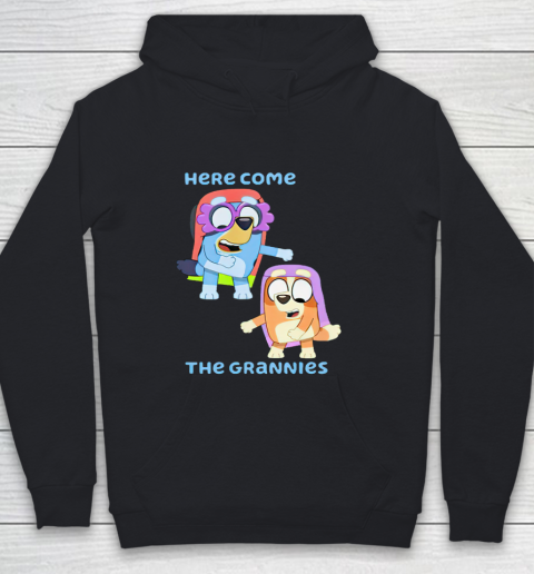 Blueys Shirt Here Come The Grannies Youth Hoodie
