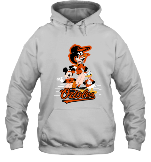 Baltimore Orioles Mickey Donald And Goofy Baseball Hoodie