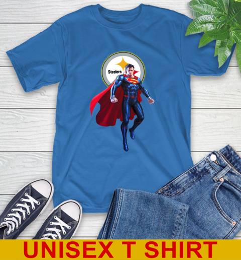 NFL Superman DC Sports Football Pittsburgh Steelers T-Shirt 9