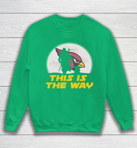 Arizona Cardinals NFL Football Star Wars Yoda And Mandalorian This Is The Way Sweatshirt 5