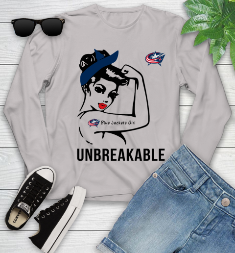 NHL Columbus Blue Jackets Girl Unbreakable Hockey Sports Youth Long Sleeve 9