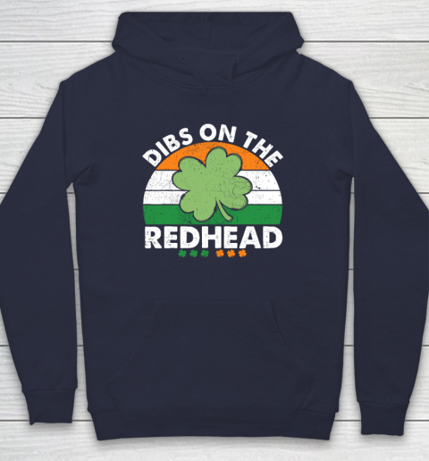 Dibs On The Redhead Funny St Patricks Day Drinking Hoodie 2