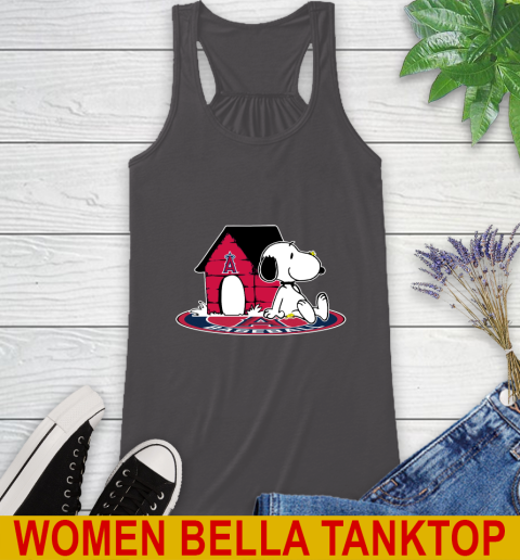 MLB Baseball Los Angeles Angels Snoopy The Peanuts Movie Shirt Racerback Tank 12