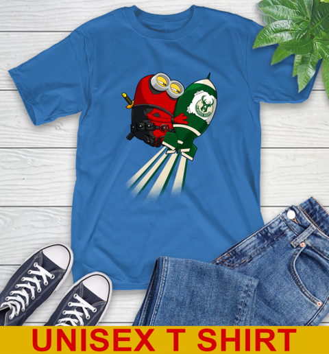 NBA Basketball Milwaukee Bucks Deadpool Minion Marvel Shirt T-Shirt 11