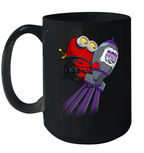 NBA Basketball Sacramento Kings Deadpool Minion Marvel Shirt Ceramic Mug 15oz