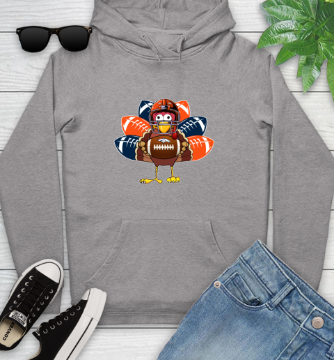 Denver Broncos Turkey Thanksgiving Day Youth Hoodie 6