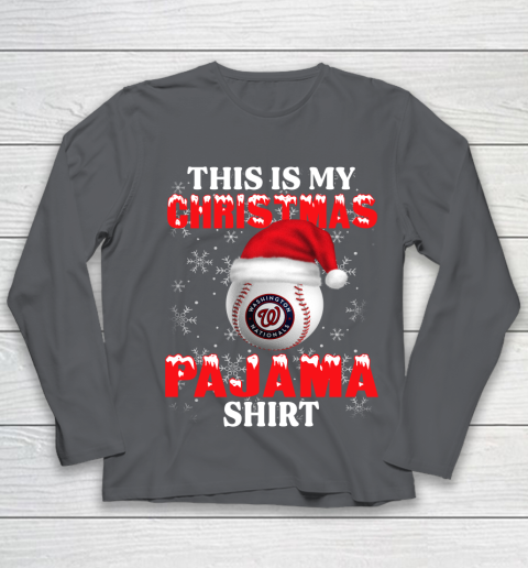 Washington Nationals This Is My Christmas Pajama Shirt MLB Youth Long Sleeve 6