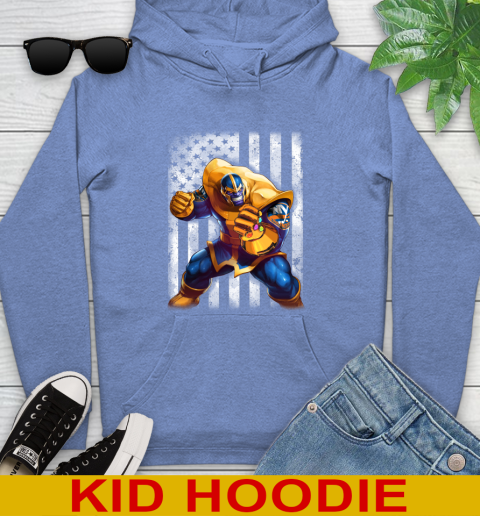 NHL Hockey New York Islanders Thanos Marvel American Flag Shirt Youth Hoodie 12