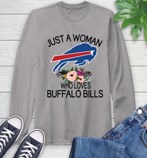 NFL Just A Woman Who Loves Buffalo Bills Football Sports Long Sleeve T-Shirt 4