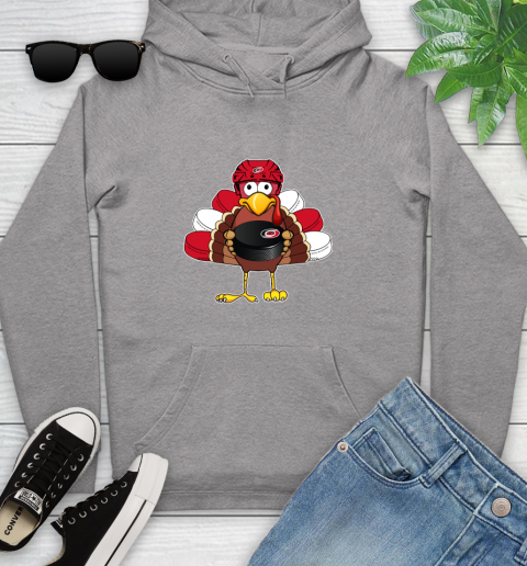 Carolina Hurricanes Turkey Thanksgiving Day Youth Hoodie 6