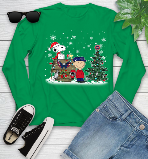 NHL Washington Capitals Snoopy Charlie Brown Woodstock Christmas Stanley Cup Hockey Youth Long Sleeve 7