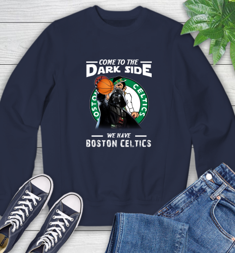 NBA Come To The Dark Side We Have Boston Celtics Star Wars Darth Vader Basketball Sweatshirt 2