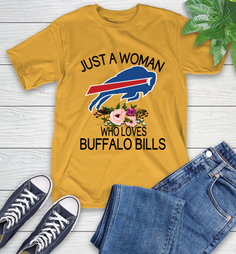 NFL Just A Woman Who Loves Buffalo Bills Football Sports T-Shirt 2
