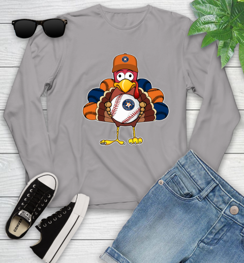 Houston Astros Turkey thanksgiving Youth Long Sleeve 5