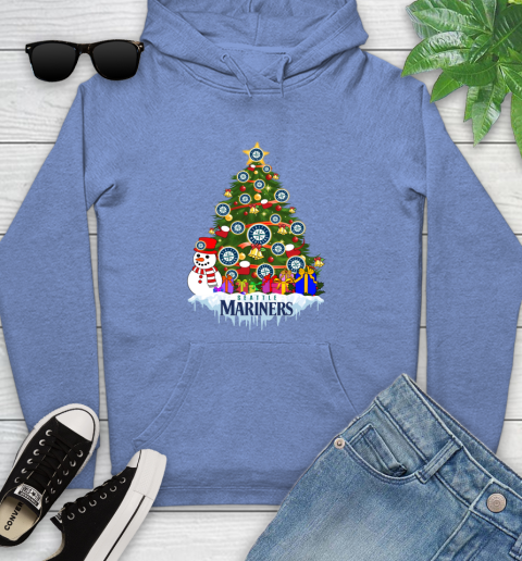Seattle Mariners Merry Christmas MLB Baseball Sports Youth Hoodie 12