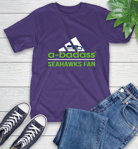 NFL A Badass Seattle Seahawks Fan Adidas Football Sports T-Shirt 5