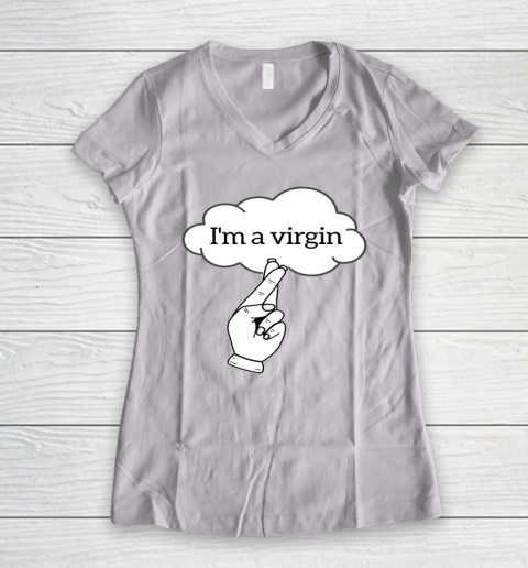 I'm A Virgin Cool Funny White Lie Themed Party Gift Women's V-Neck T-Shirt