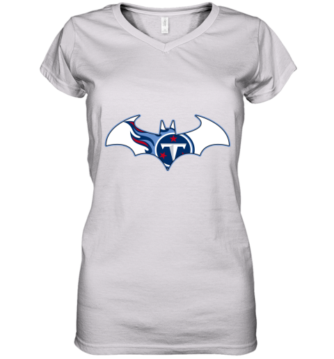 We Are The Tennessee Titans Batman NFL Mashup Women's V-Neck T-Shirt