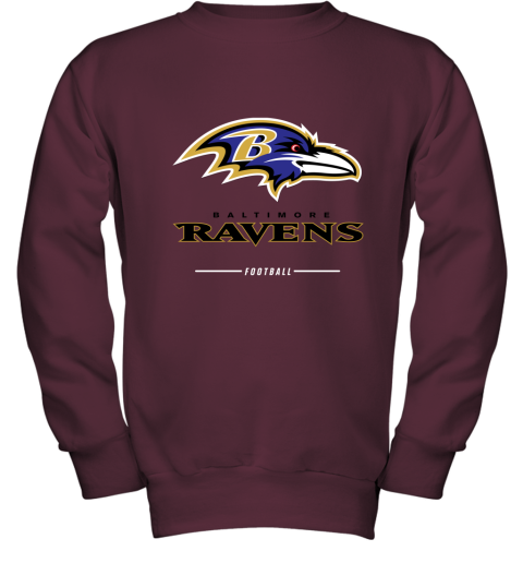 Youth Baltimore Ravens Team Long Sleeve T-Shirt - Heathered Purple