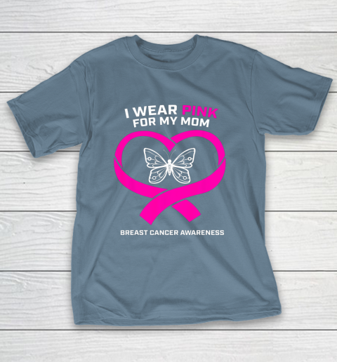 Men Women Kids Wear Pink For My Mom Breast Cancer Awareness T-Shirt 6