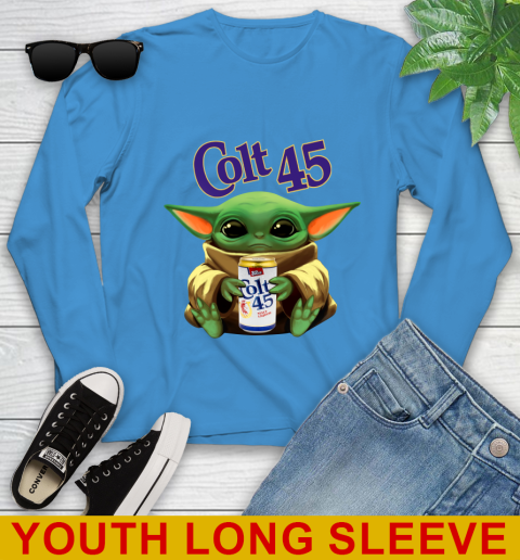 Star Wars Baby Yoda Hugs Colt 45 Beer Shirt 129