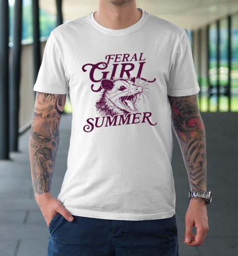 Feral Girl Summer Opossum Vintage T-Shirt