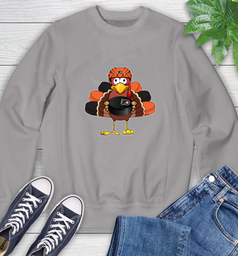 Philadelphia Flyers Turkey Thanksgiving Day Sweatshirt 5
