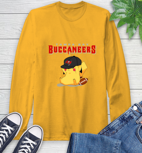 NFL Pikachu Football Tampa Bay Buccaneers Long Sleeve T-Shirt 3