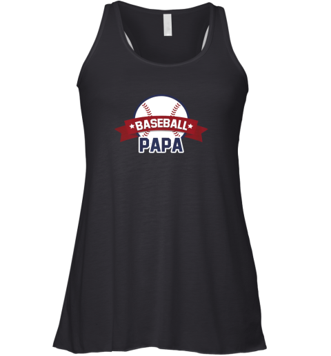 Baseball Papa Shirt Sport Coach Gifts Dad Ball Racerback Tank