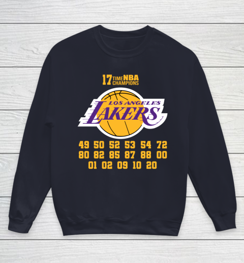 Los Angeles Lakers Finals Champions 17 Time Nba Champions Youth Sweatshirt 2