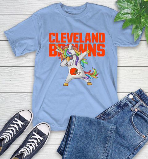 Cleveland Browns NFL Football Funny Unicorn Dabbing Sports T-Shirt 23