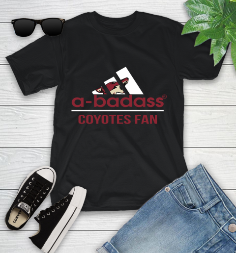 NHL A Badass Arizona Coyotes Fan Adidas Hockey Sports Youth T-Shirt