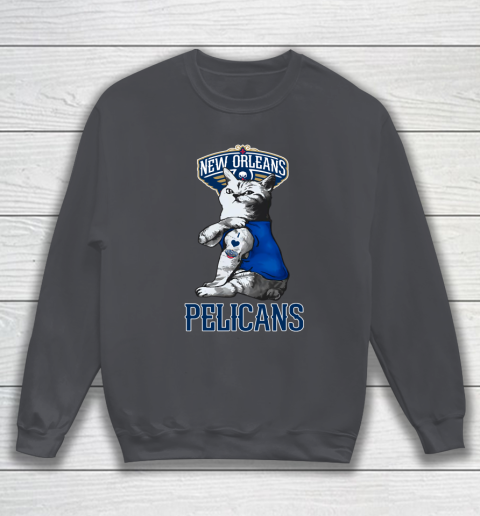 NBA Basketball My Cat Loves New Orleans Pelicans Sweatshirt 4