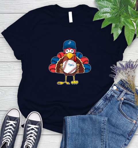 Los Angeles Dodgers Turkey thanksgiving Women's T-Shirt 3