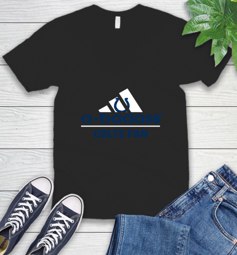 Indianapolis Colts NFL Football A Badass Adidas Adoring Fan Sports V-Neck T-Shirt